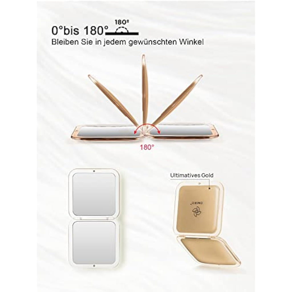10X Magnifying Compact Mirror – Square Travel Pocket Mirror