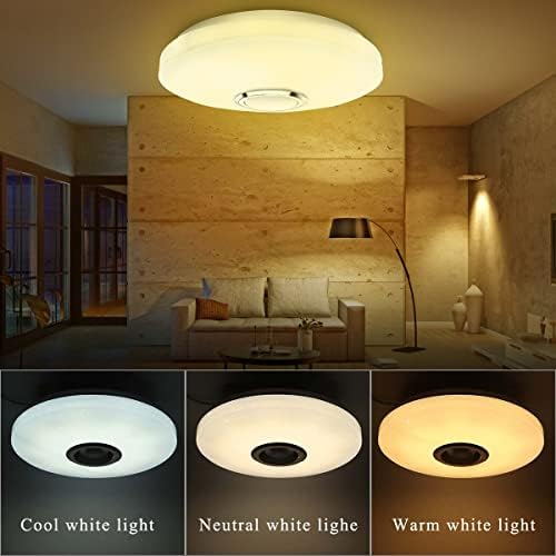 36W RGB LED Ceiling Light with Bluetooth Speaker & App