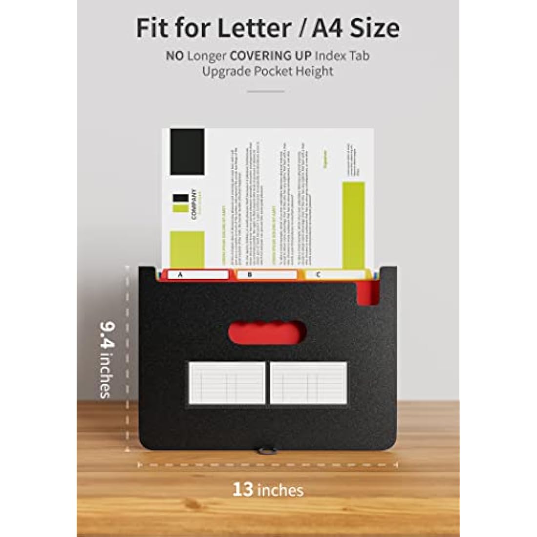 ABC life 26 Pockets Expanding File Folder | A4 Accordion Document Organizer