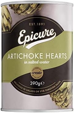 Epicure Artichoke Hearts in Salted Water – 390g (Pack of 12)