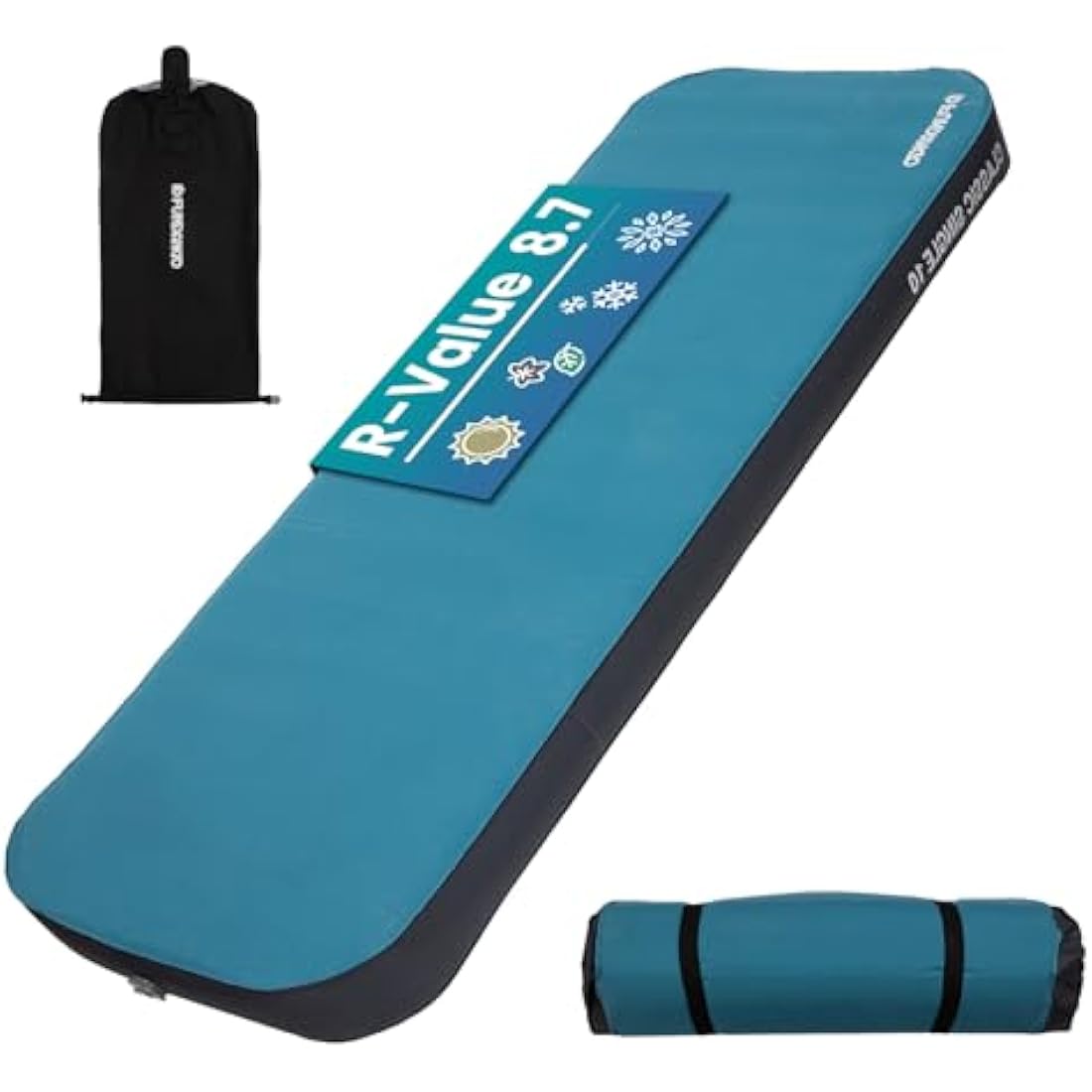 FUNDANGO Self Inflating Camping Mat | 10cm Thick R-Value 8.7 Mattress