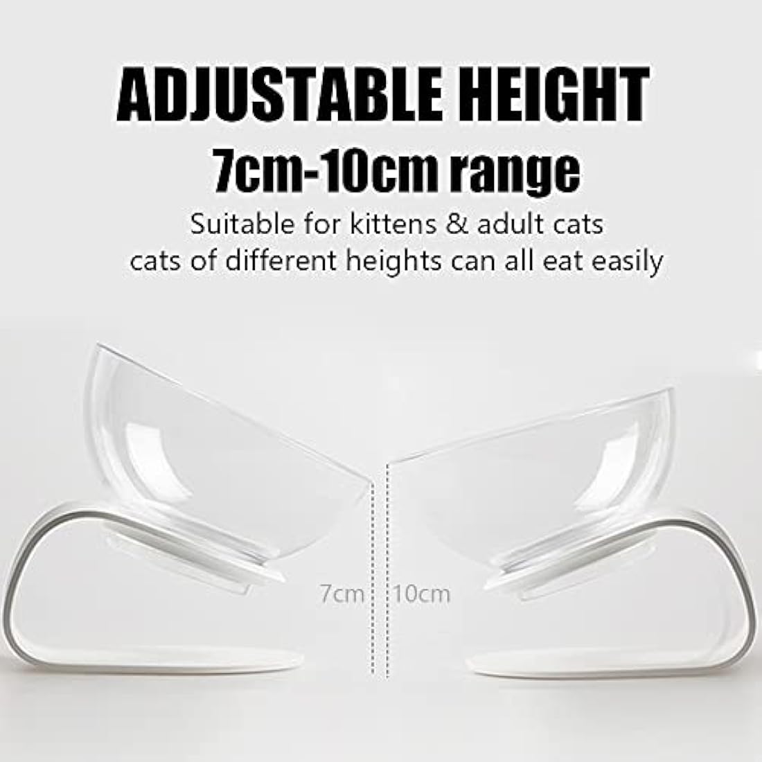 Raised Cat Bowl – 15° Tilted Anti-Vomiting Double Feeder