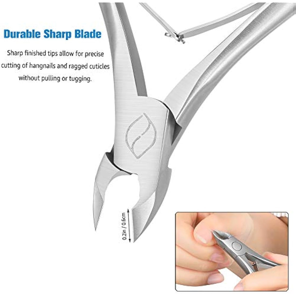 FERYES Cuticle Nippers – Professional Stainless Steel 1/2 Jaw Trimmer