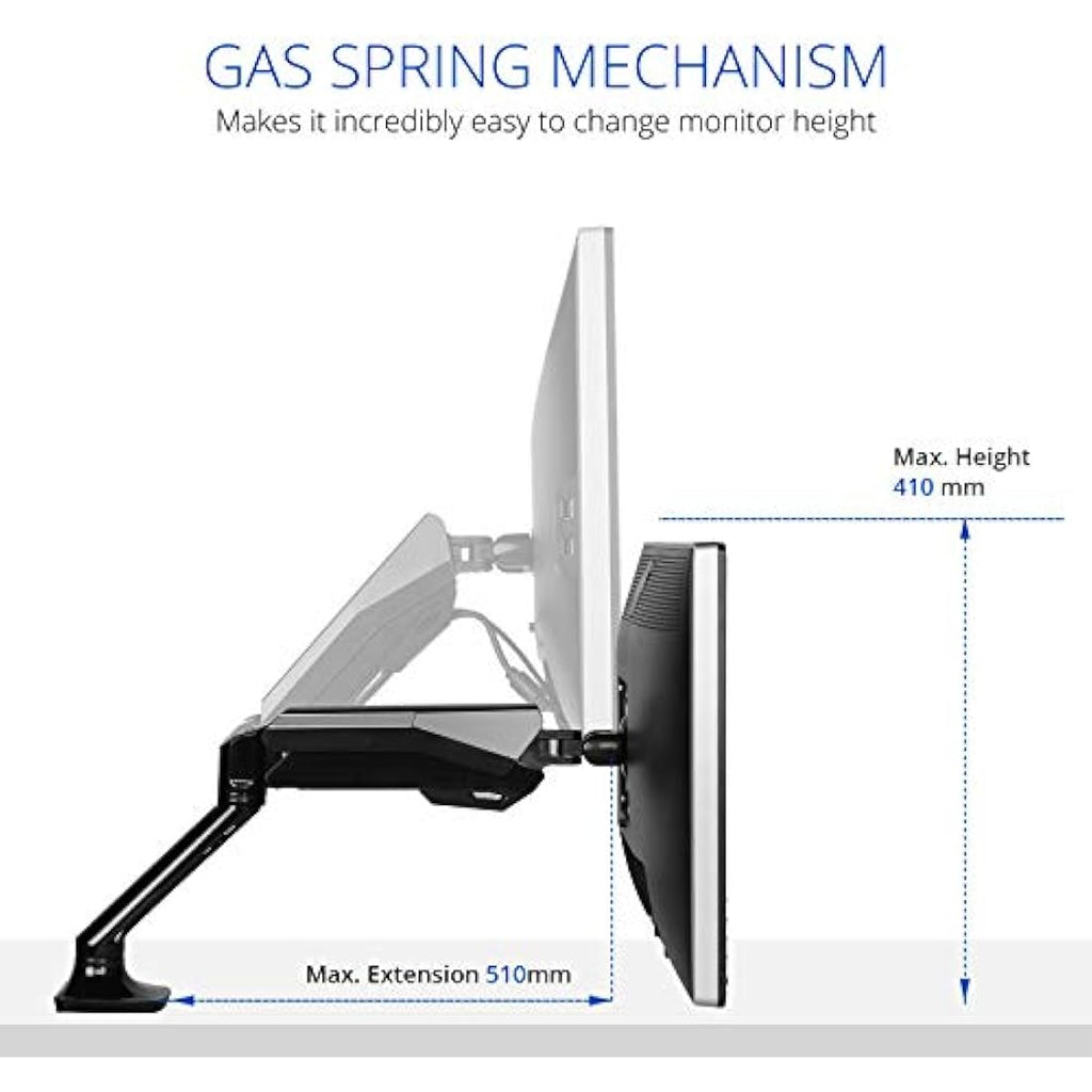 FLEXIMOUNTS F6 Gas Spring Monitor Mount for 10-30 inch LCD Screens