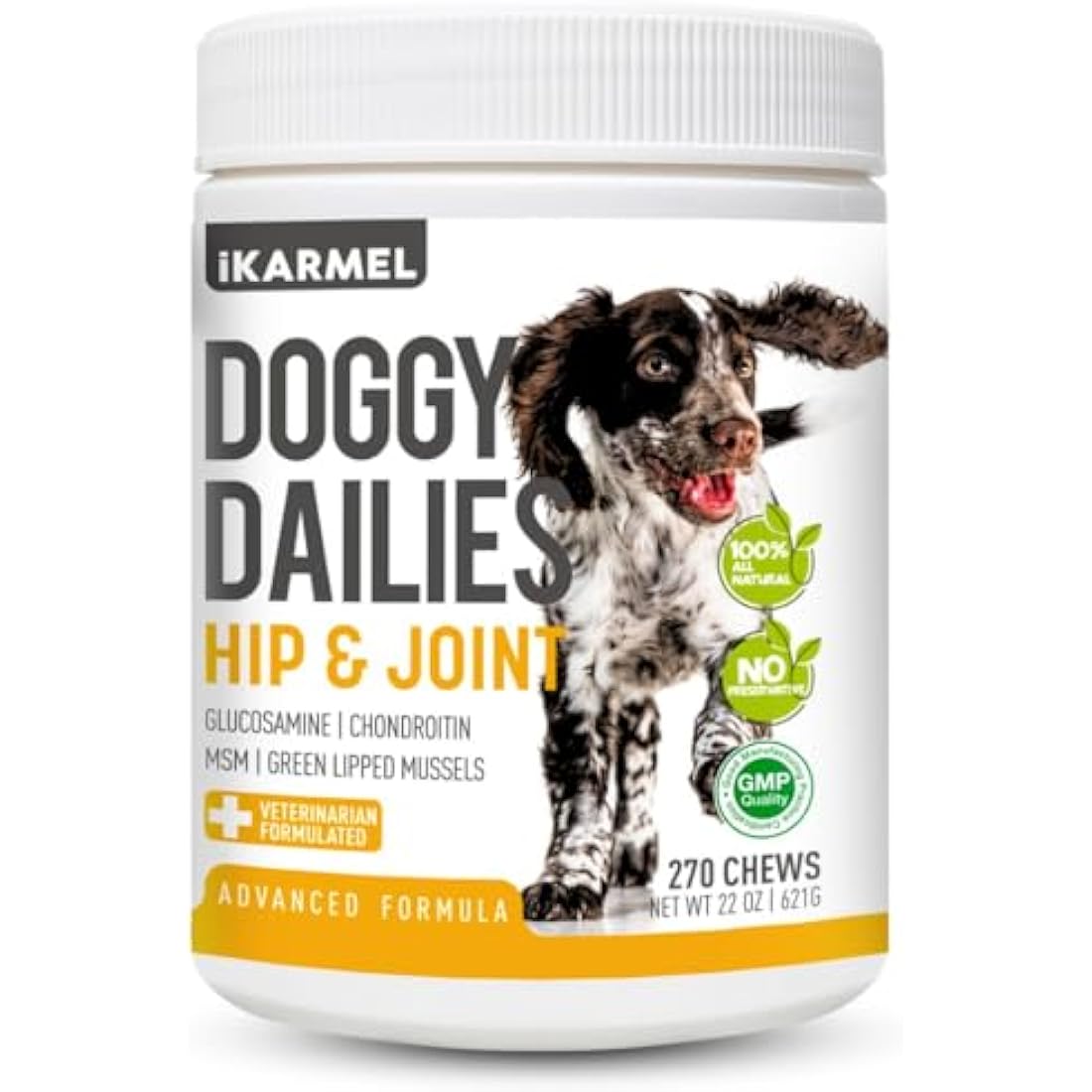 iKarmel Dog Joint Support Chews - Glucosamine & Green Lipped Mussel - 270ct
