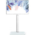 FITUEYES White TV Floor Stand | Swivel Mount for 32-60 inch TVs