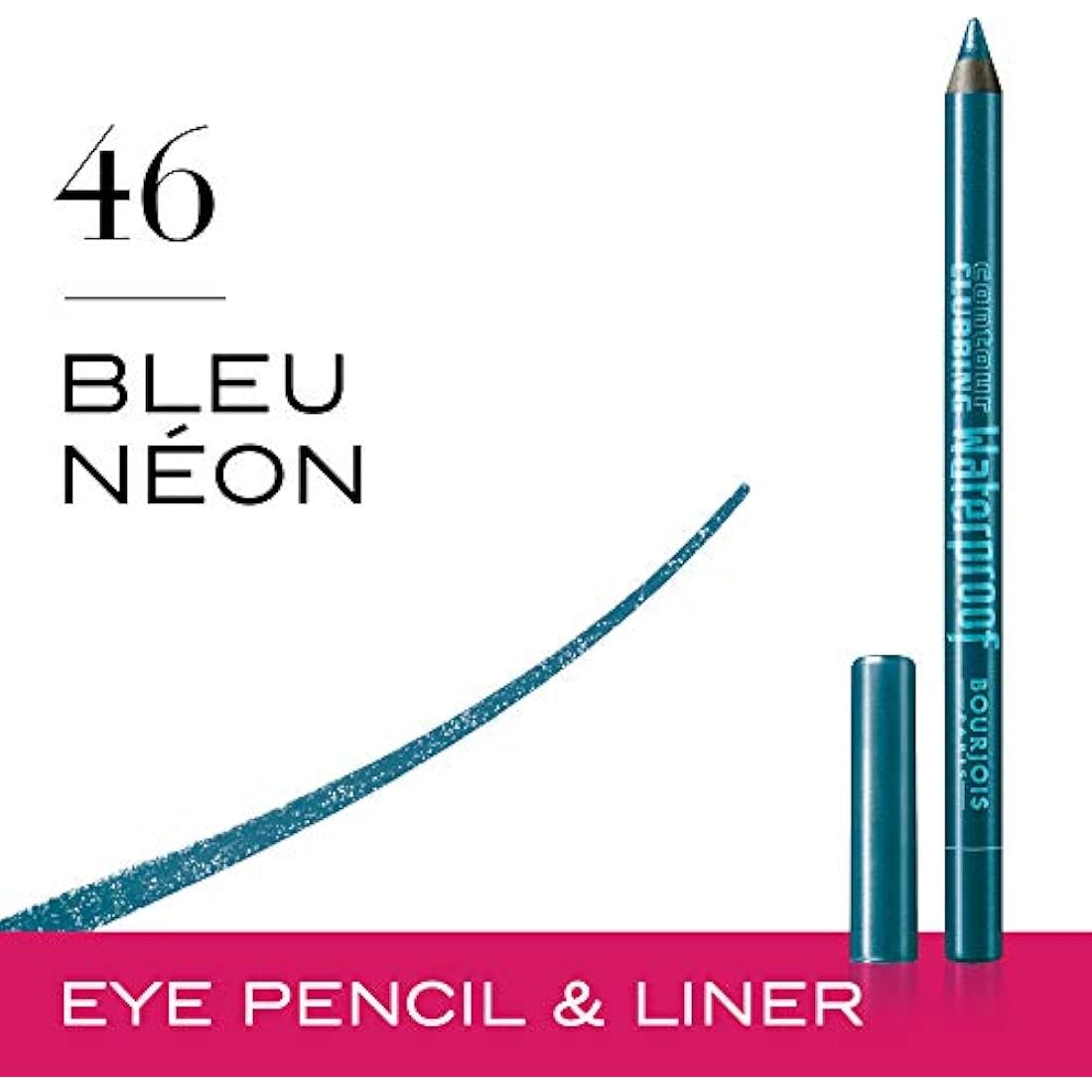 Bourjois Contour Clubbing Waterproof Eye Pencil – 46 Bleu Néon, 1.2g