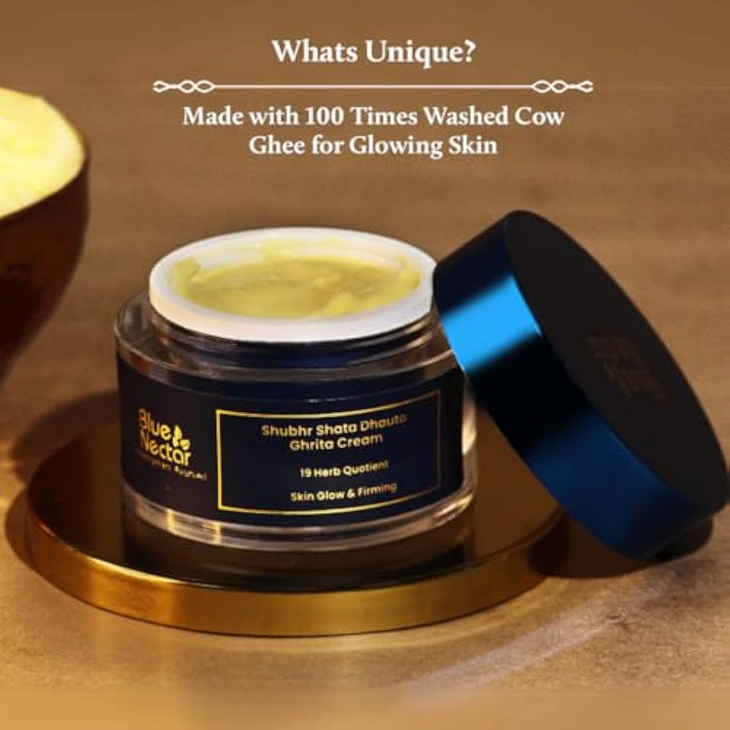 Blue Nectar Shata Dhauta Ghrita Face Cream for Men - 100 Washed Ghee