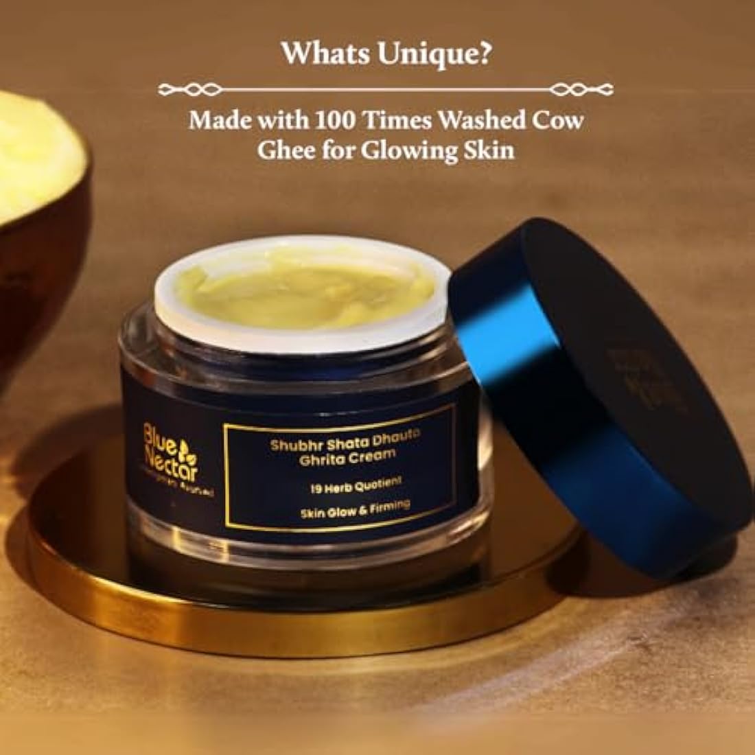 Blue Nectar Shata Dhauta Ghrita Face Cream for Men - 100 Washed Ghee