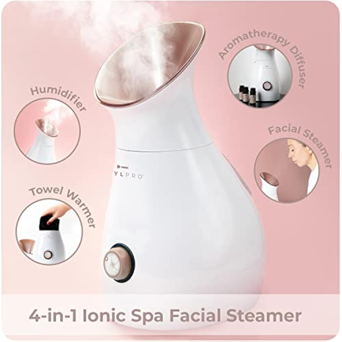 STYLPRO 4-in-1 Facial Steamer | Ionic Mist Humidifier & Towel Warmer