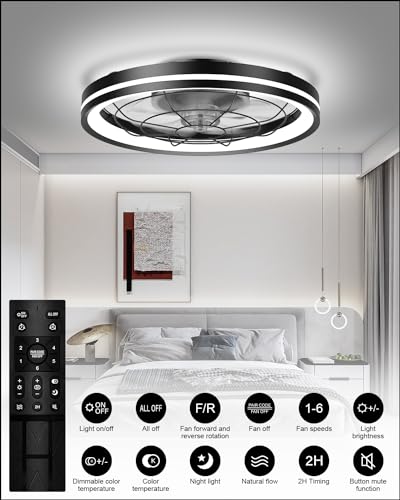 Airwit 48cm Silent Ceiling Fan with Light | Dimmable DC Motor & Remote