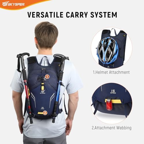 SKYSPER 15L Lightweight Hiking Backpack – Unisex Travel Daypack