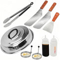 Onlyfire 9-Piece BBQ Griddle Spatula Tool Kit with 12" Melting Dome