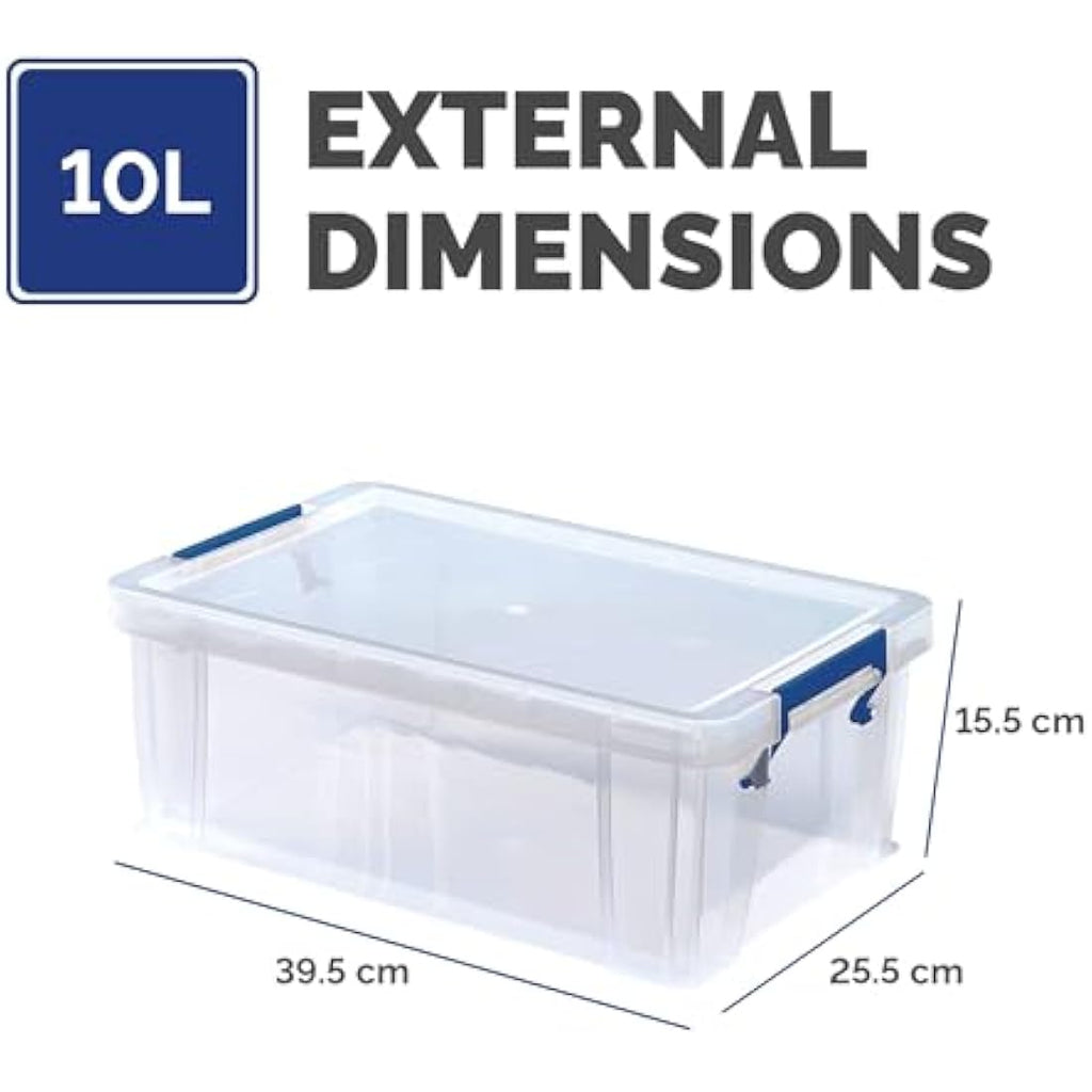 Bankers Box 10L ProStore Clear Plastic Storage Box for A4 Paper