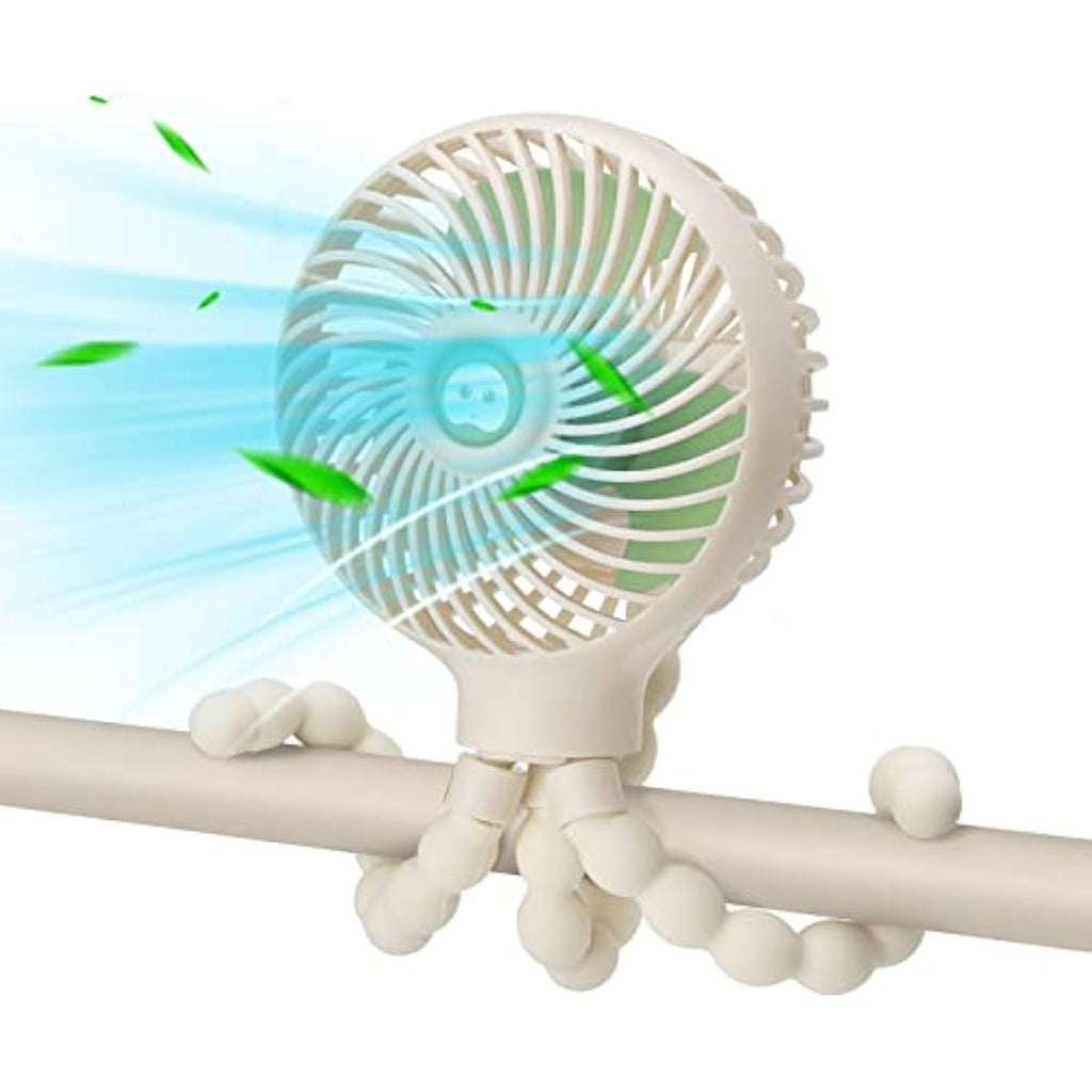 Stroller Fan – Rechargeable Clip-on Baby Fan with Flexible Tripod