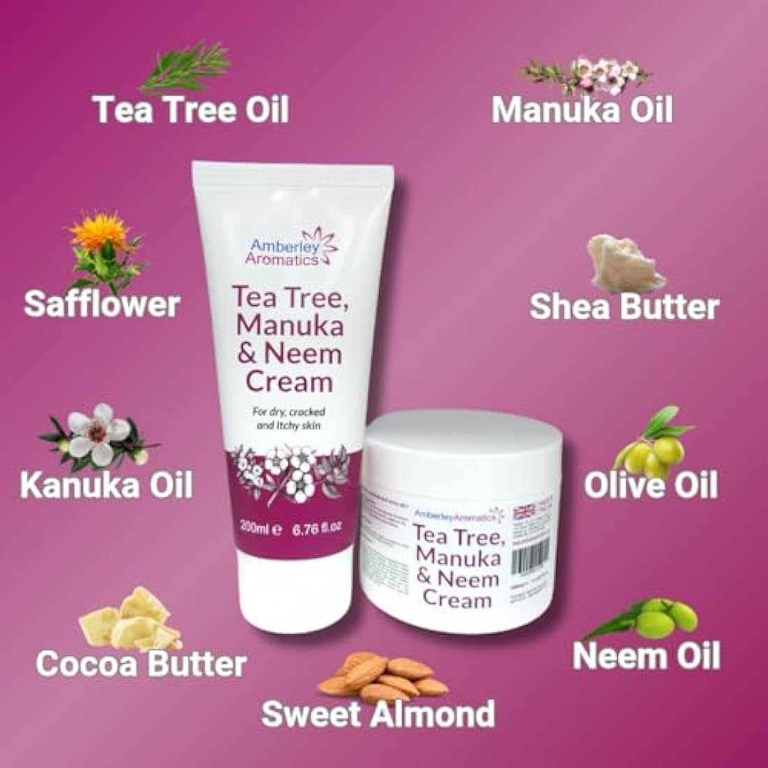 Tea Tree, Manuka & Neem Cream | Natural Antiseptic - 350ml