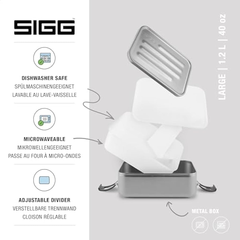 SIGG Aluminium Plus Lunch Box – Microwavable Leakproof Food Container