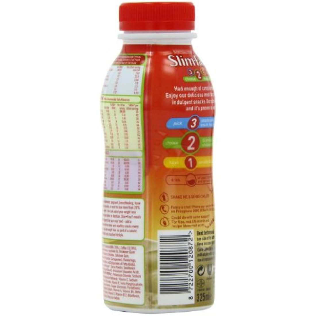 SlimFast Cafe Latte Meal Replacement Shake - 6 x 325ml Weight Loss Pack