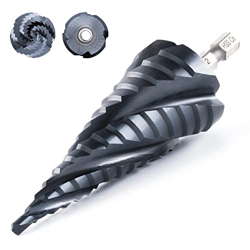 toolant Cobalt Step Drill Bit – 4-32mm Four Spiral Flute Unibit