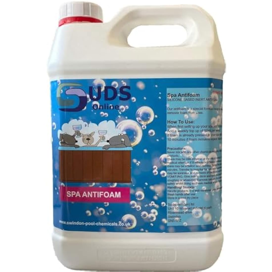 Suds-Online No Foam Anti-Foaming Agent for Hot Tubs and Spas - 5 Litre