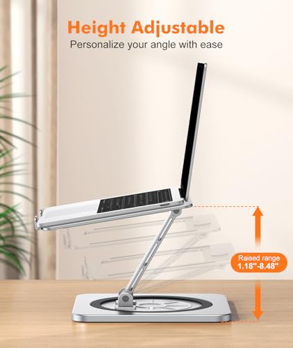 EOIWUY 360 Swivel Laptop Stand – Ergonomic Foldable Riser for 10-16" Desk