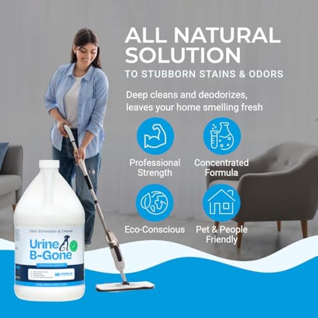 Kinzua Environmental Enzyme Urine Odor Eliminator & Stain Remover - 1 Gallon