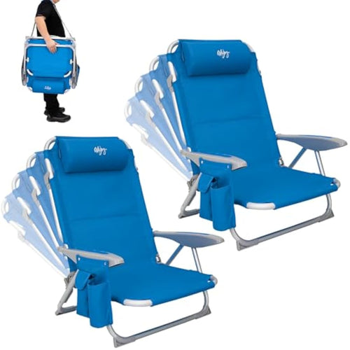 #WEJOY 4-Position Adjustable Beach Chair | Lightweight Aluminum Folding Seat