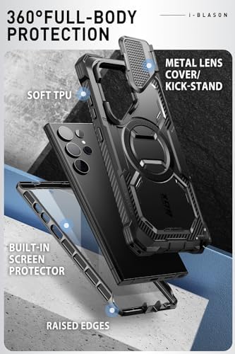 i-Blason Armorbox for Galaxy S24 Ultra Case | MagSafe & Kickstand – Black
