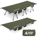 OneTigris SUPRANUBIS Camping Cot | Height Adjustable Folding Bed – Green