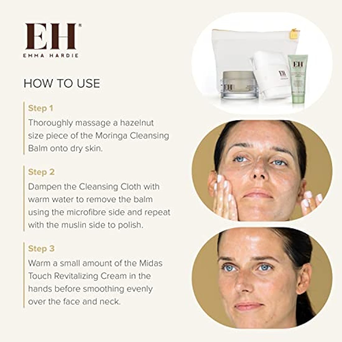 Emma Hardie Skincare Starter Kit – Moringa Cleansing Balm & Face Cream