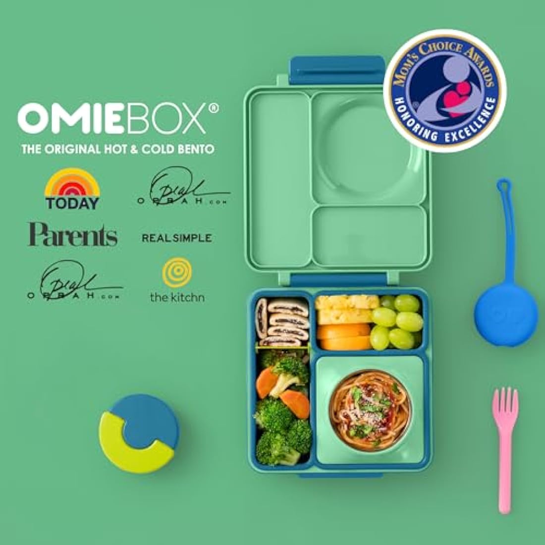 OmieBox Kids Bento Lunch Box – Insulated Hot and Cold Food Container