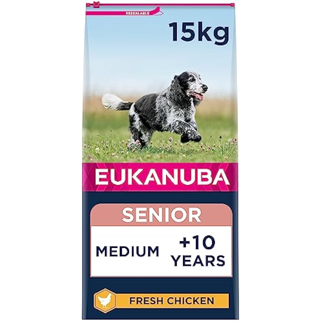 Eukanuba Senior Medium Breed Dry Dog Food – Fresh Chicken, 15kg