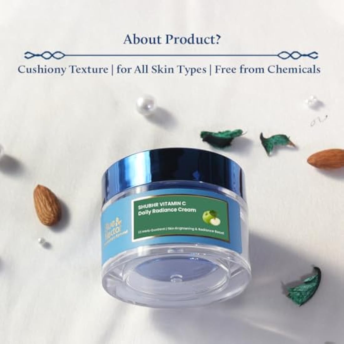 Blue Nectar Vitamin C Face Cream | Dark Spot Corrector with Green Apple