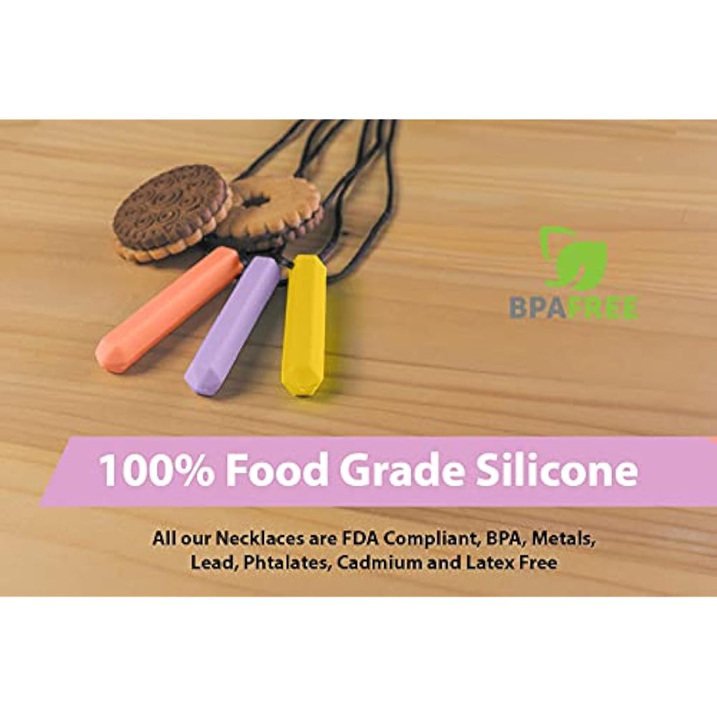 Tilcare Sensory Chew Necklace – Food-Grade Silicone Pendant for Autism