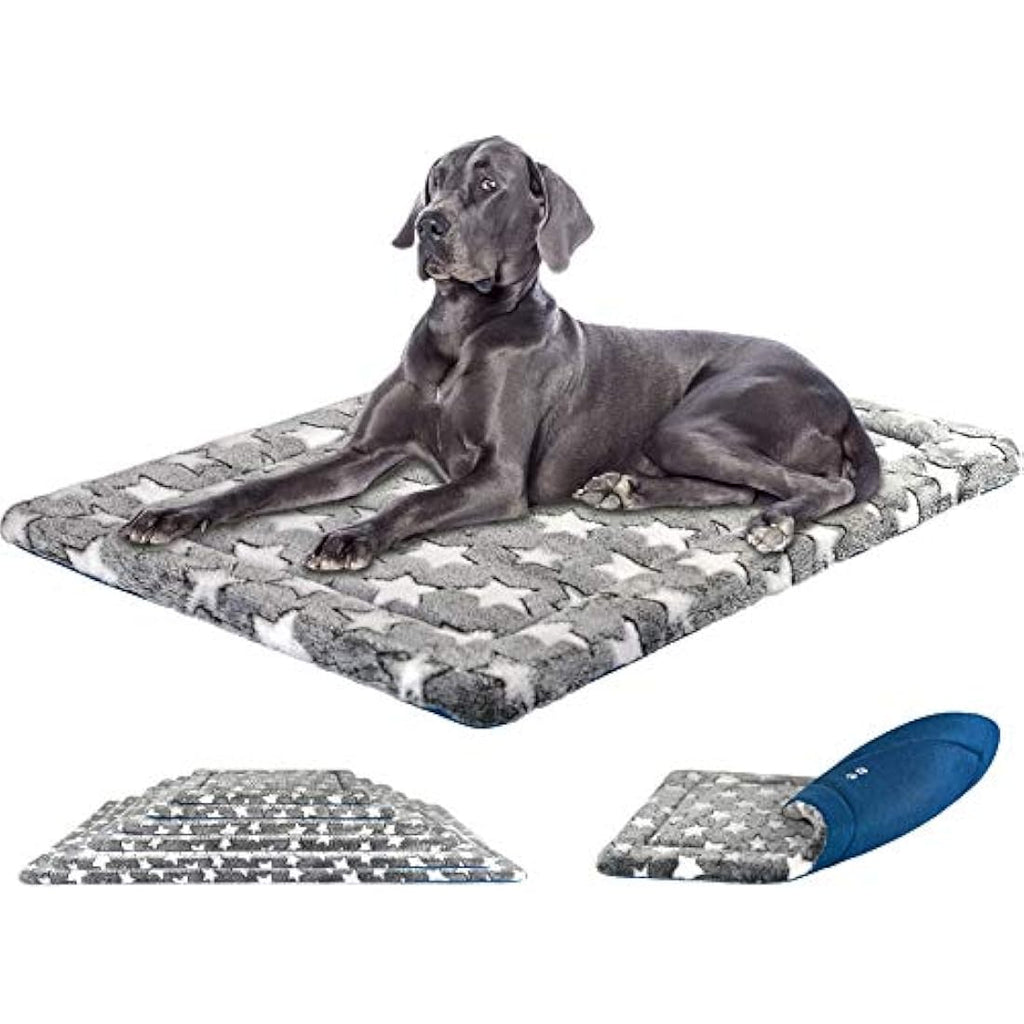 KROSER Reversible Dog Bed Mat – Extra Large Washable Foam Crate Pad