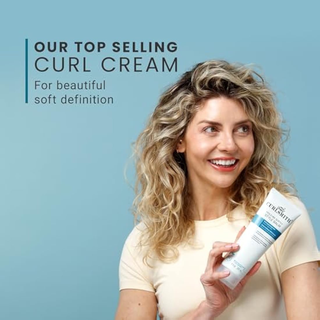 Curlsmith Hold Me Softly Style Balm – Vegan Soft Hold Curl Cream (474ml)
