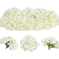 Tifuly 12Pcs Artificial Silk Hydrangeas – Realistic Cream White Flowers