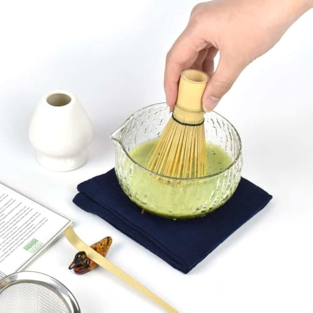 Jolof Store 9-Piece Japanese Matcha Tea Set with Bamboo Whisk - White