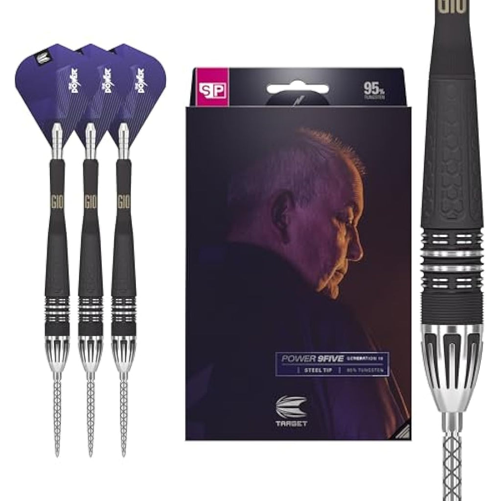 Target Darts Phil Taylor Power 9-Five Gen 10 95% Tungsten Steel Tip Set
