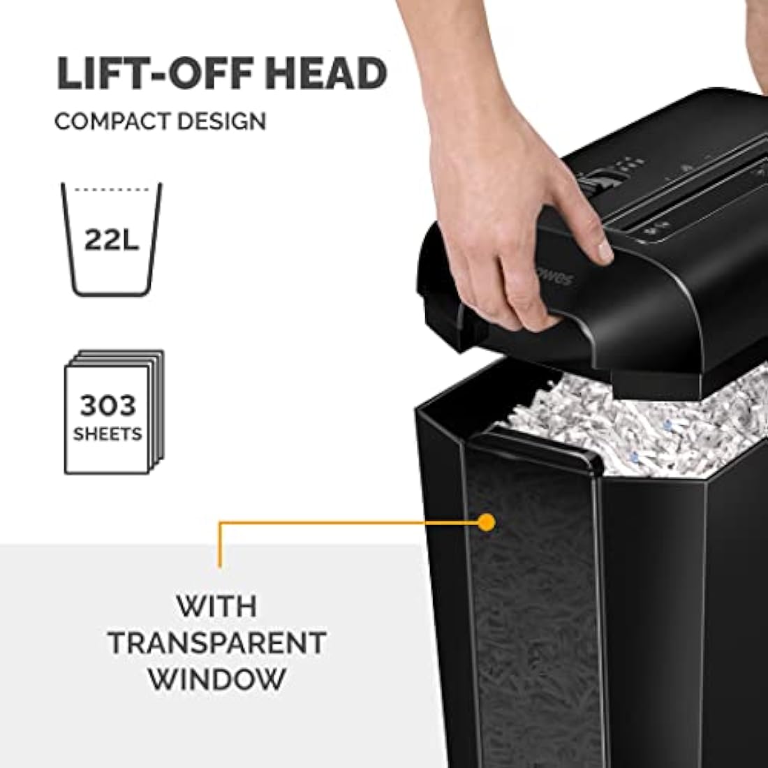 Fellowes LX65 Cross-Cut Paper Shredder | 10-Sheet High Security P-4