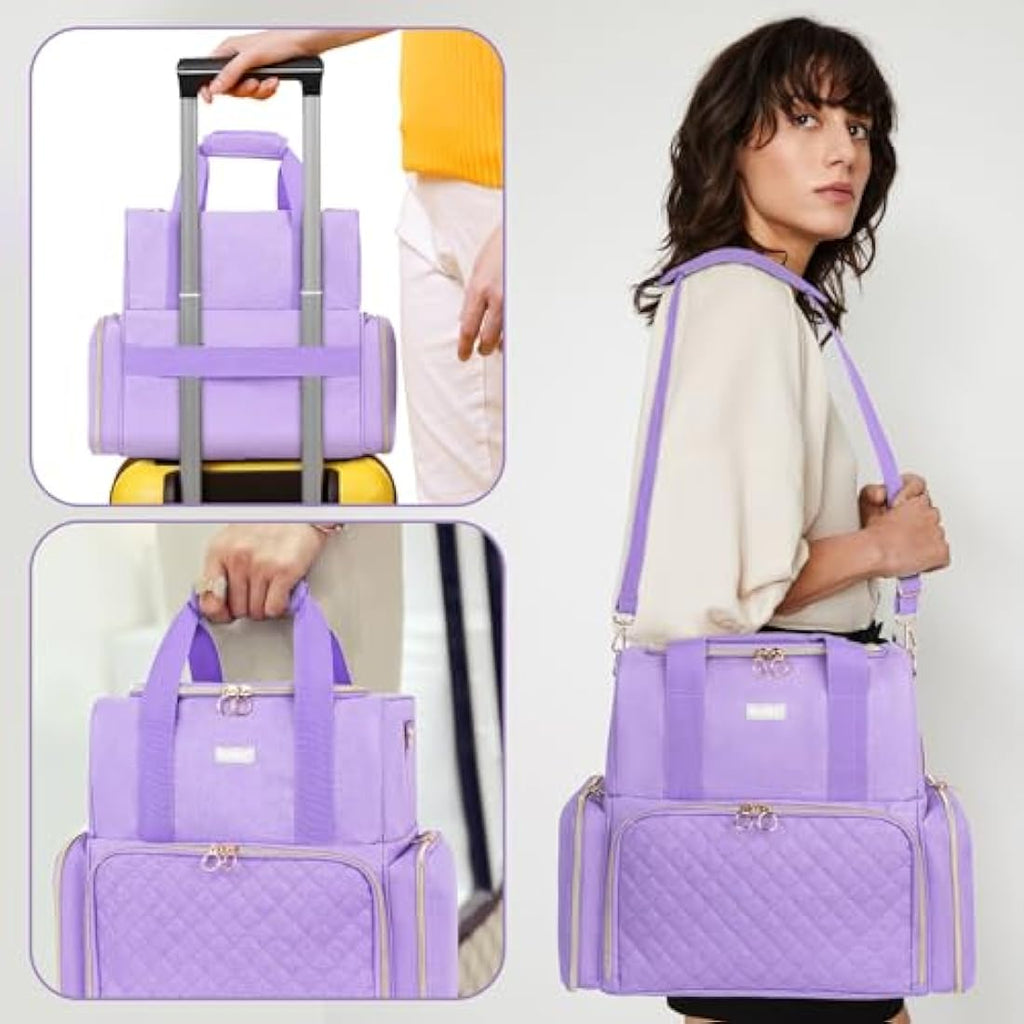 Jolof Store Purple Nail Polish Case – Double Layer 80 Bottle Organizer Bag