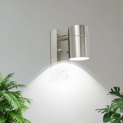 Allesgute PIR Motion Sensor Outdoor Wall Light | IP44 Stainless Steel