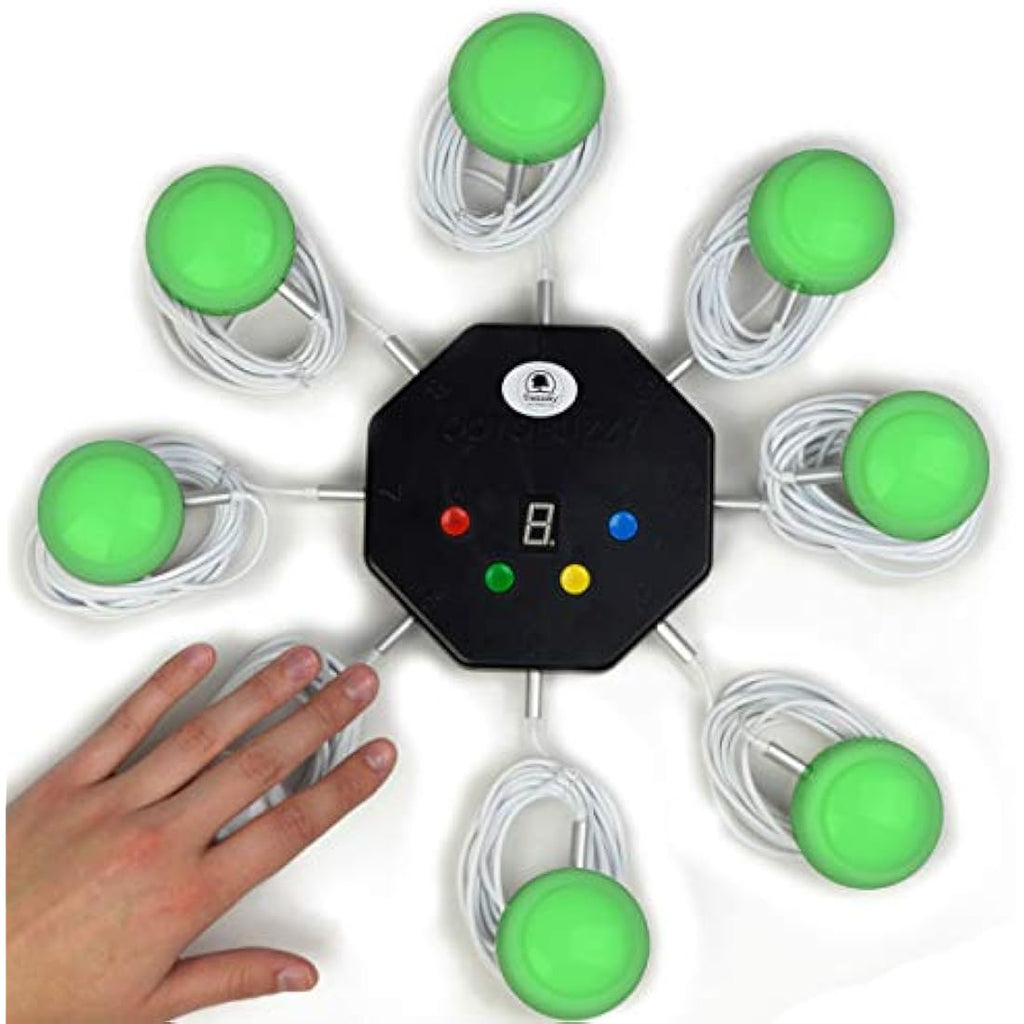 Trebisky 8-Player Quiz Game Buzzer System with LED Light Buttons