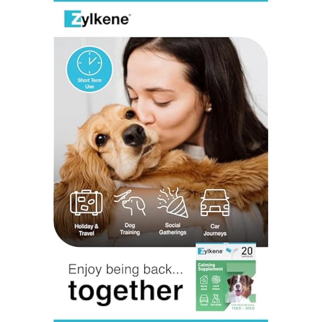 Zylkene Calming Supplement for Medium Dogs 225mg - 20 Capsules