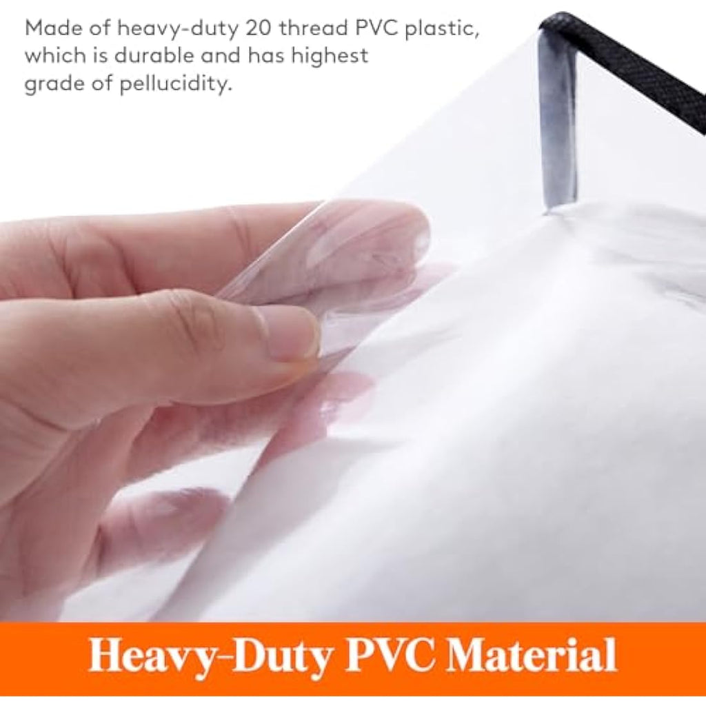 Lifewit 6-Pack Clear PVC Storage Bags | 60L Heavy-Duty Clothes Organizer