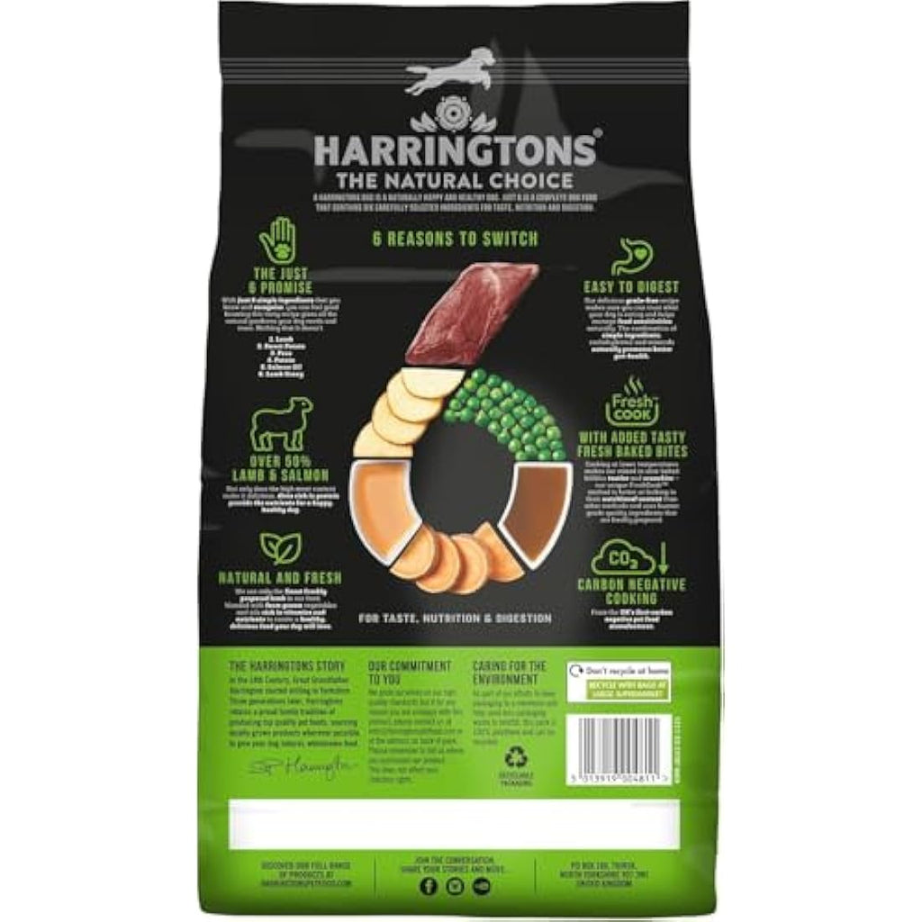Harringtons Just 6 Grain Free Lamb & Veg Dog Food - 2kg (Pack of 4)
