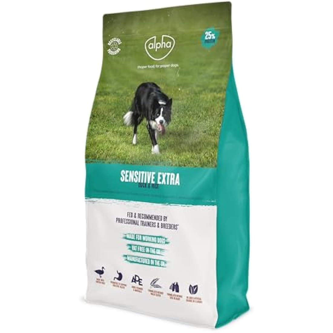 Alpha Sensitive Duck and Rice Hypoallergenic Dry Dog Food - 15kg