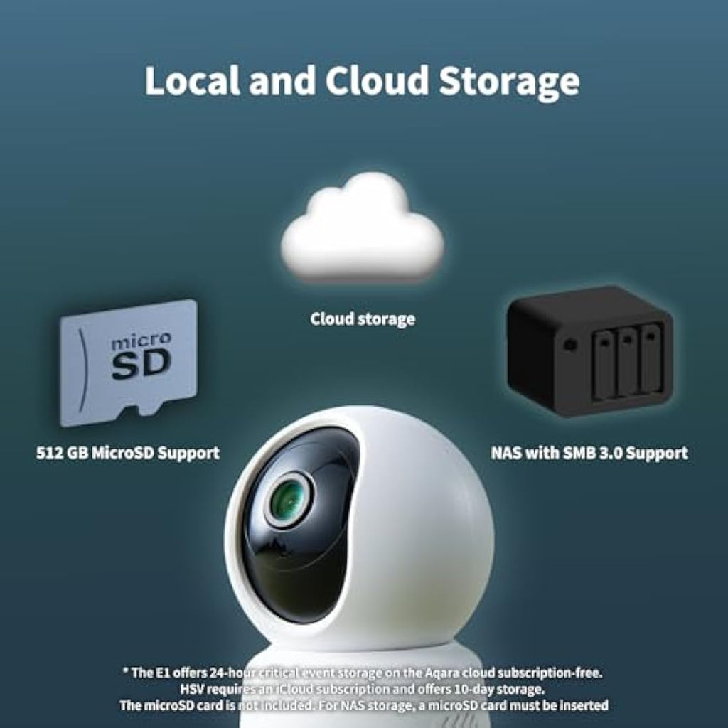 Aqara E1 2K Indoor Security Camera | Pan & Tilt Wi-Fi 6 HomeKit Cam
