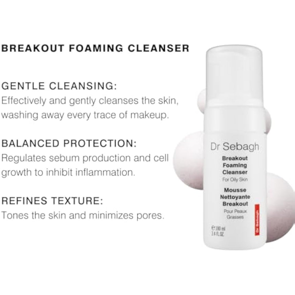 Dr Sebagh Breakout Foaming Cleanser – 100ml Blemish & Oil Control