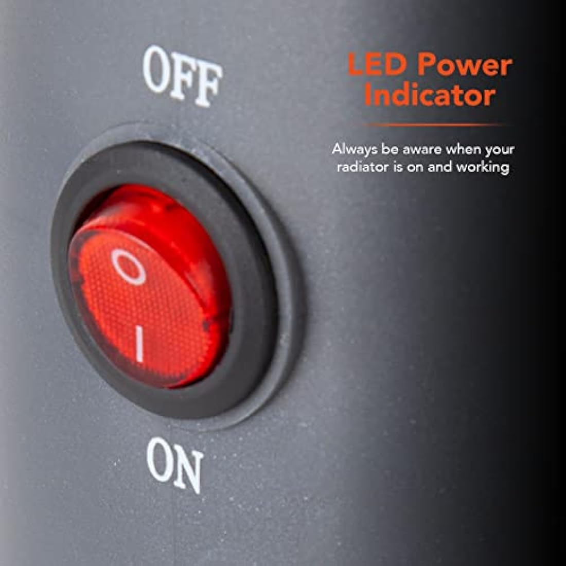 Warmlite 650W 5 Fin Oil Filled Radiator – Dark Titanium Electric Heater